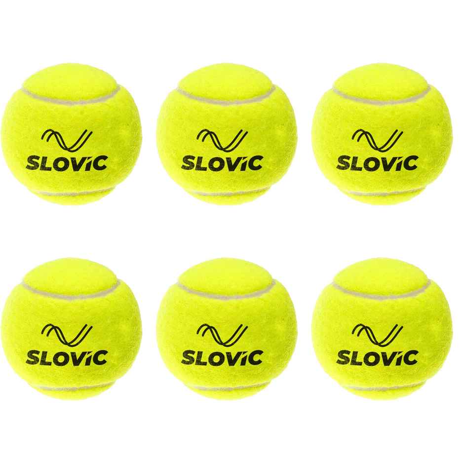 Slovic Rubber Tennis Cricket Ball for Gully Match Practice & Outdoor Games | Set of 6