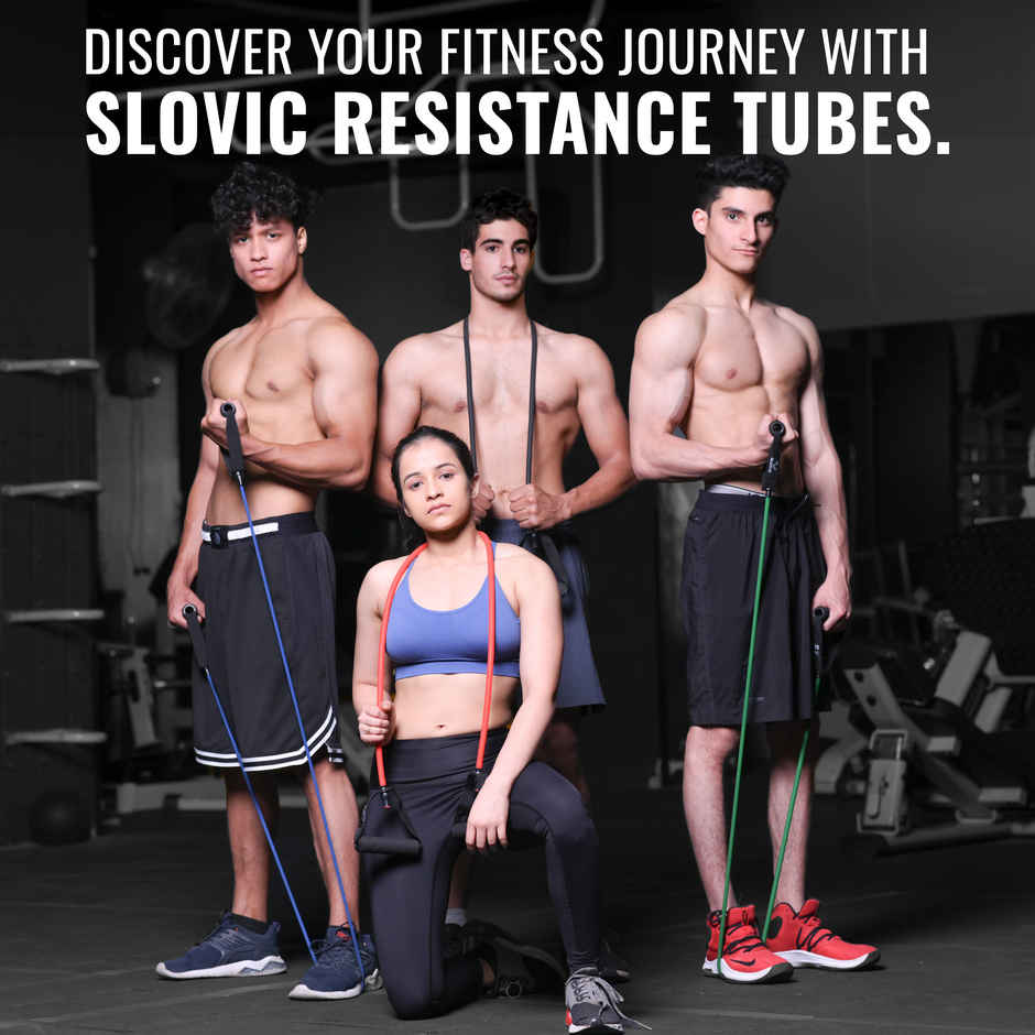 Slovic Resistance Tube Latex - 40LB (20 kg), Heavy Duty Workout Tube for Training & Exercise