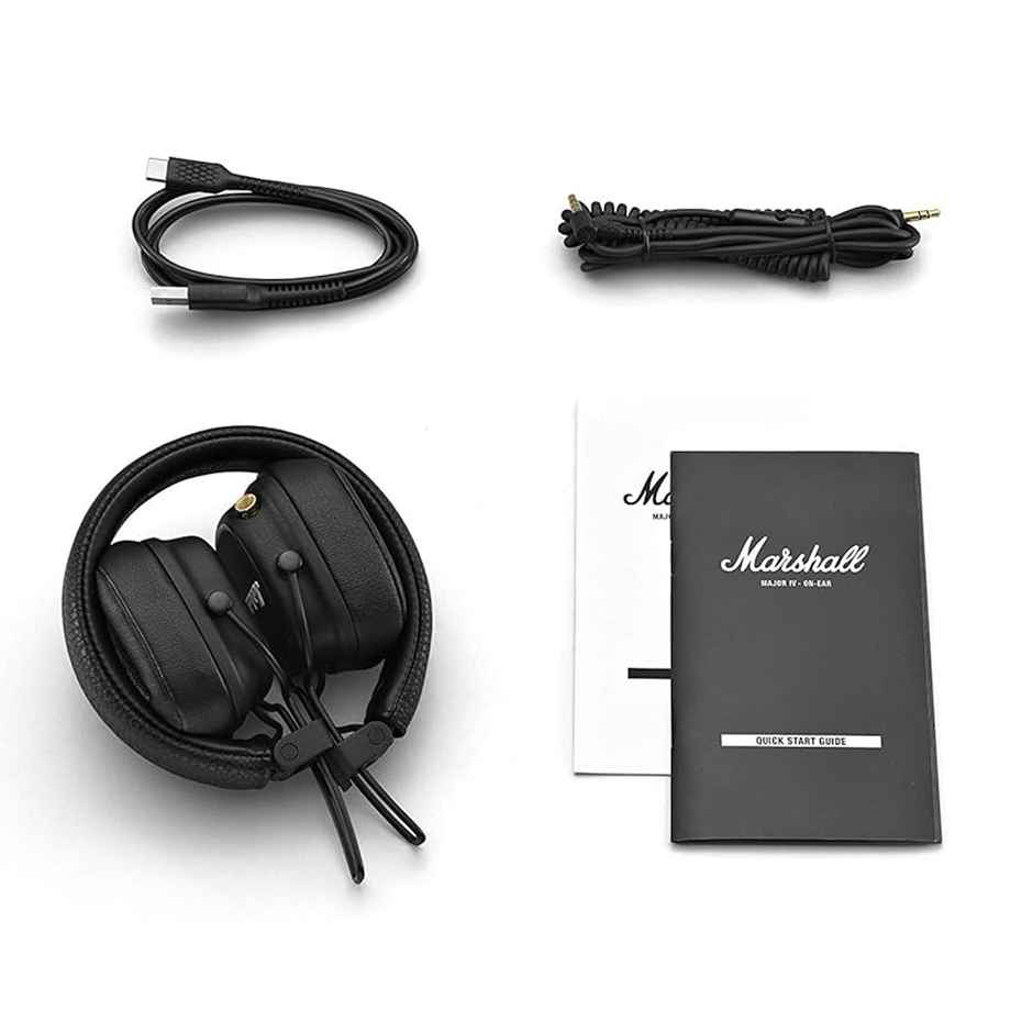 Marshall Major IV Wireless Bluetooth On Ear Headphone With Mic - Black