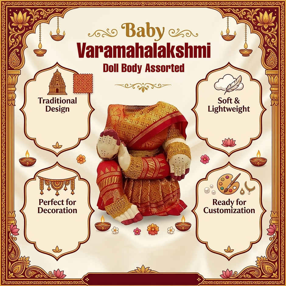 Lakshmi Idol Body | Assorted | Varalakshmi Pooja Decor | Svasti
