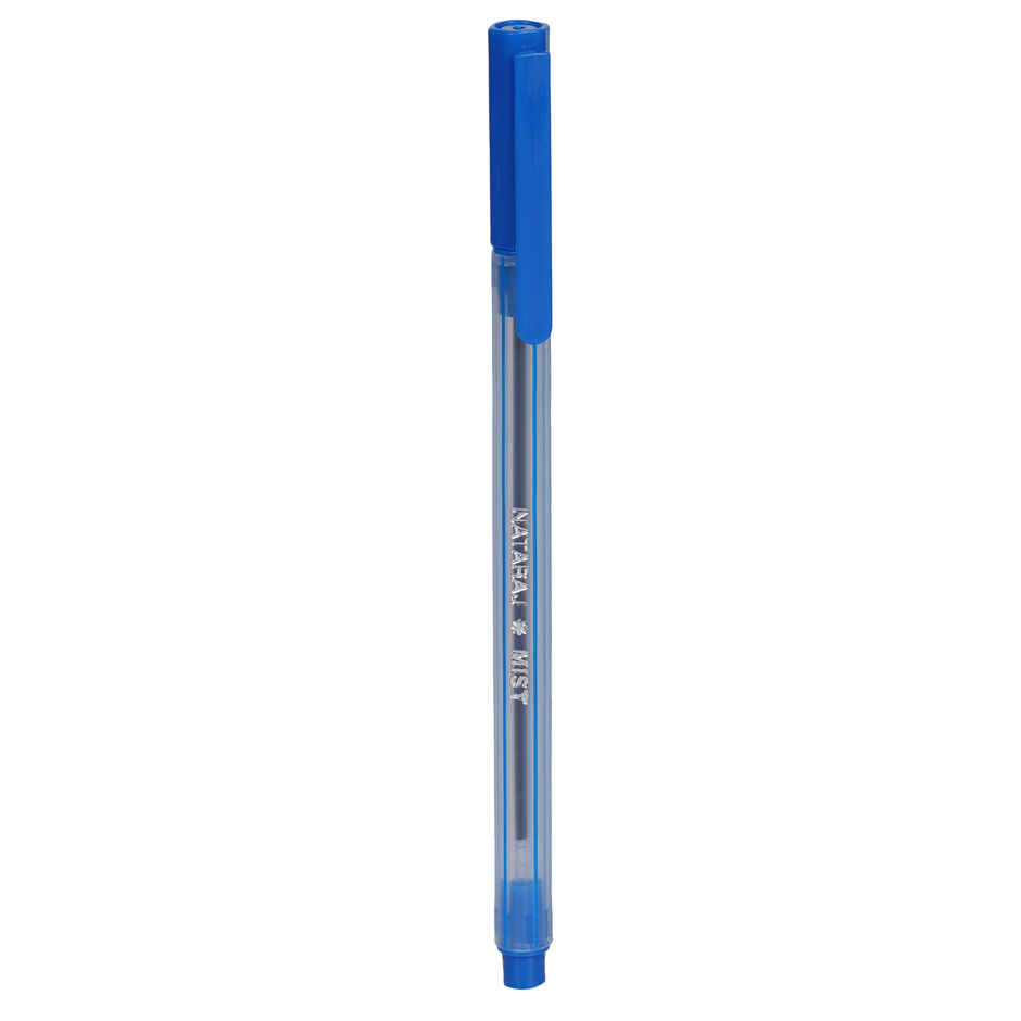 Nataraj 621 Mist Ball Pen | Non-fading Ink | Smooth Writing | Hexagonal Shape for Better Grip | Blue Pen
