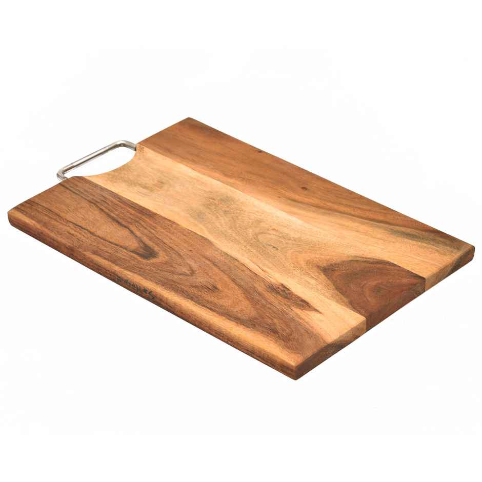 OGGN Acacia Wood Rect. Chopping Board With Ss Handle 12x9