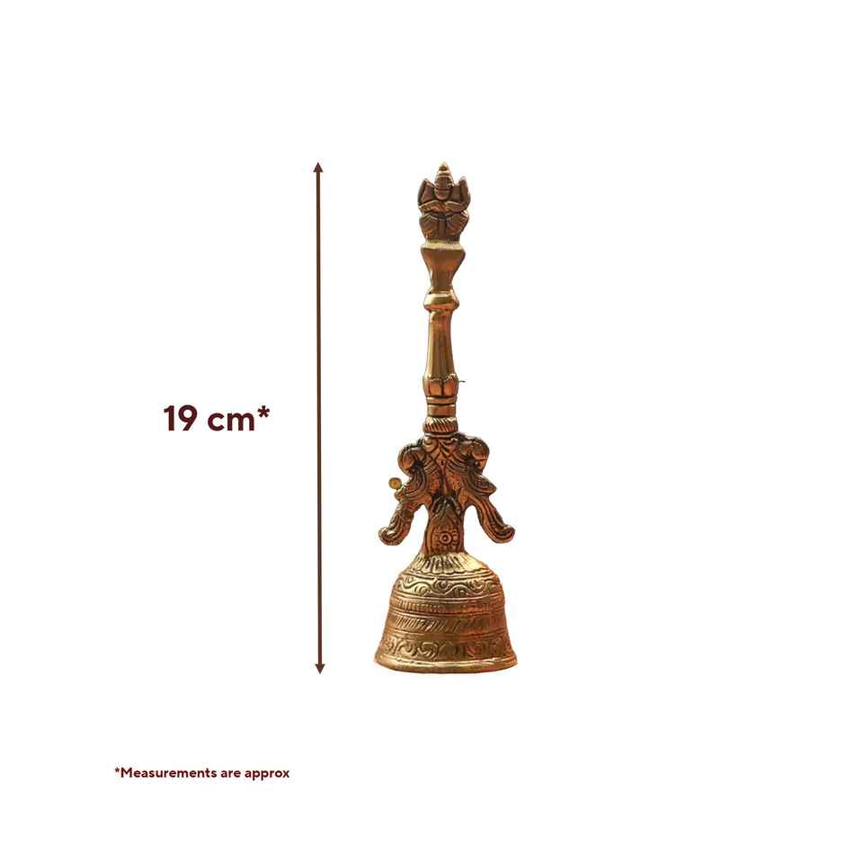 Pure Brass Decorative Pooja Bell | 7.4 inch | Collector's Item | ServDharm