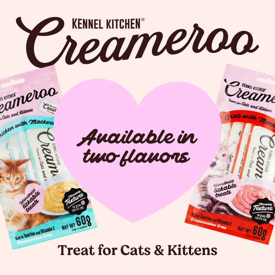 Kennel Kitchen Creameroo Cat Treats | 4 Pcs | Chicken With Mackerel Flavour