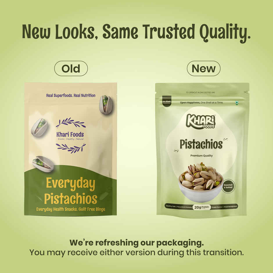 Khari Foods Premium California Pistachios | Roasted & Salted Dry Fruits