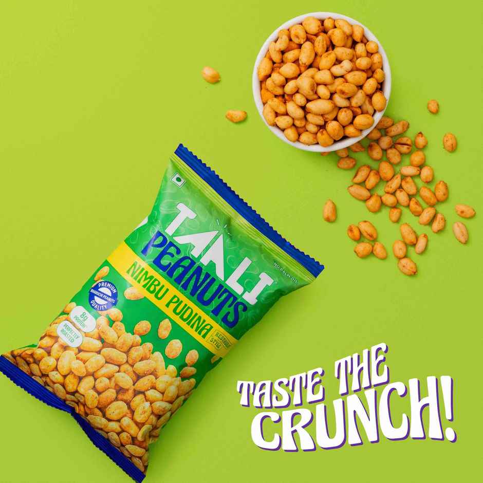 Taali Roasted Nimbu Pudina Peanuts, Premium Quality Bharuchi Nuts, No Palm Oil, Rich in Protein