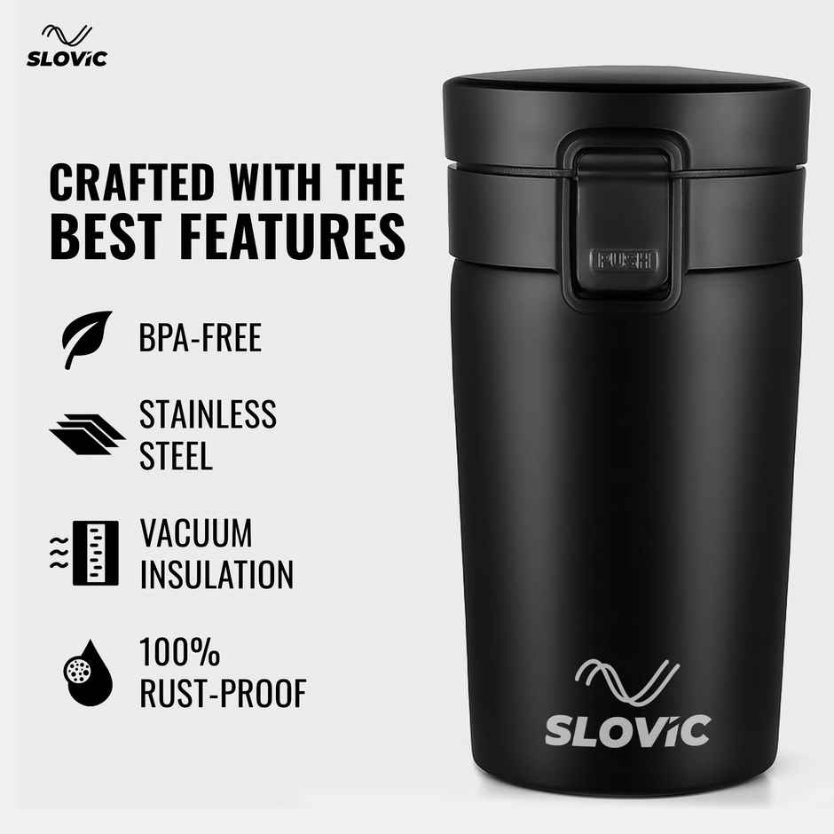 Slovic Insulated Hot & Cold Coffee Tumbler for Gym & Travel Use | 400 ml
