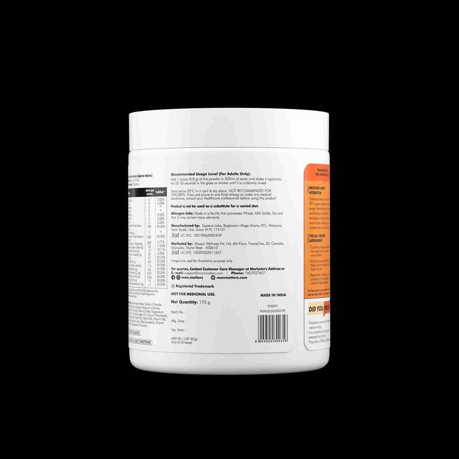 Man Matters Creatine Monohydrate with Electrolyte
