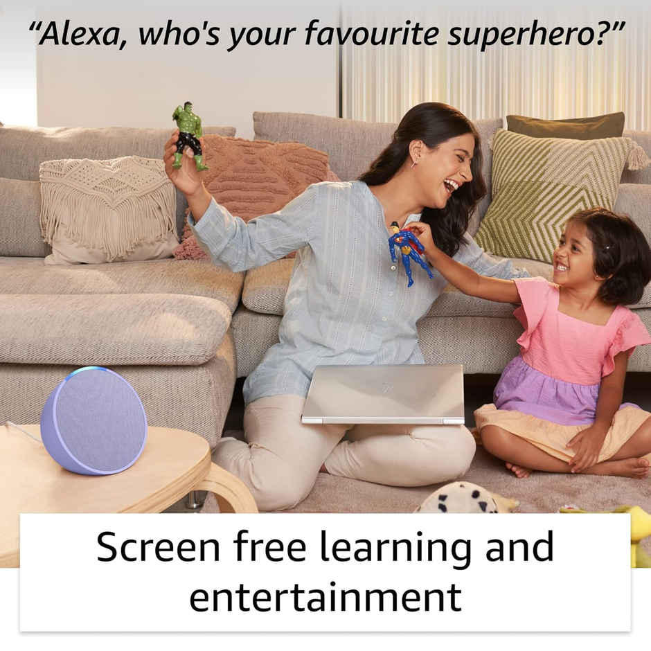 Amazon Echo Pop| Smart Speaker With Alexa & Bluetooth| Loud Sound,Balanced Bass,Crisp Vocals| Green