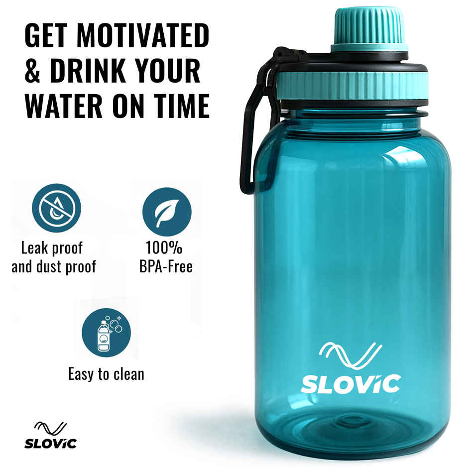 Slovic 600ml Water Bottle with Sipper Cap for Gym, Travel, Sports & Hydration-100% BPA Free