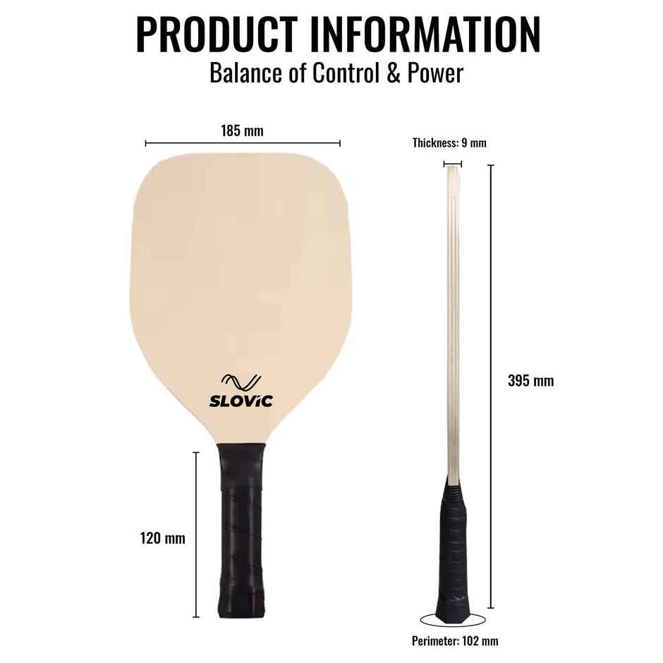 Slovic Wooden Pickleball Paddle Set with Balls for Garden, Fun & Casual Outdoor Play