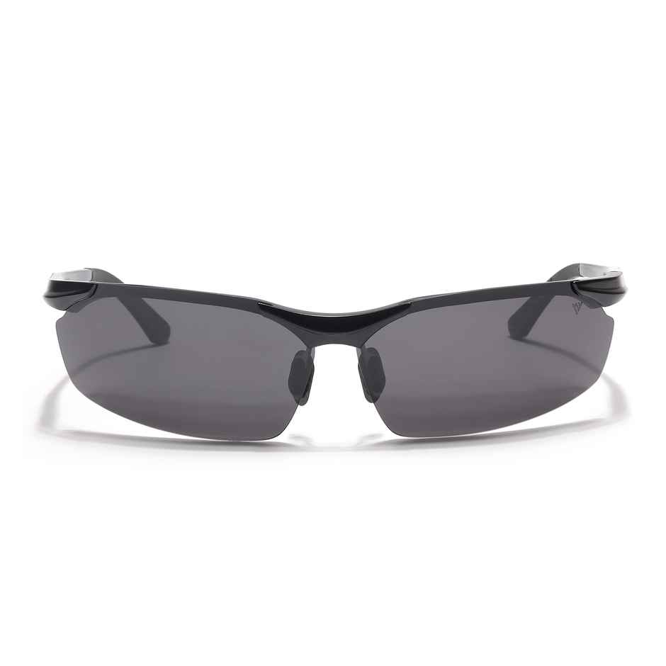 Voyage Unisex Geometric Aluminium Sunglasses | Black - L