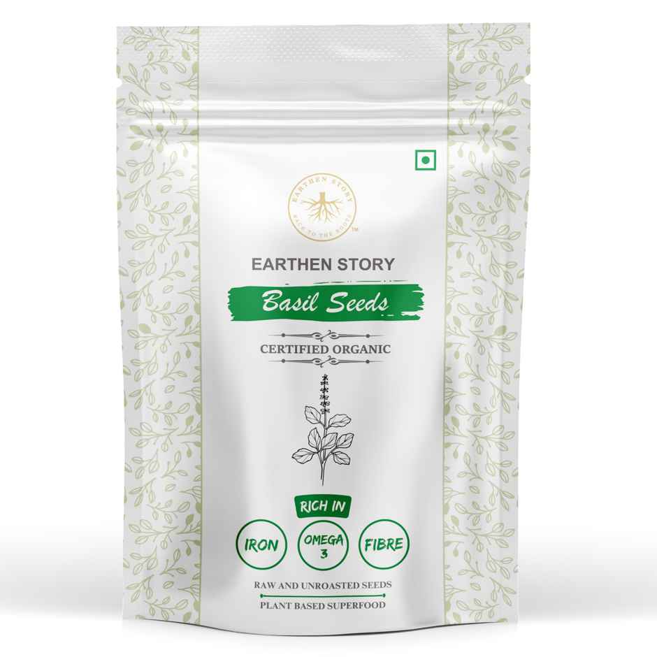 Earthen Story Organic Raw Basil Seeds