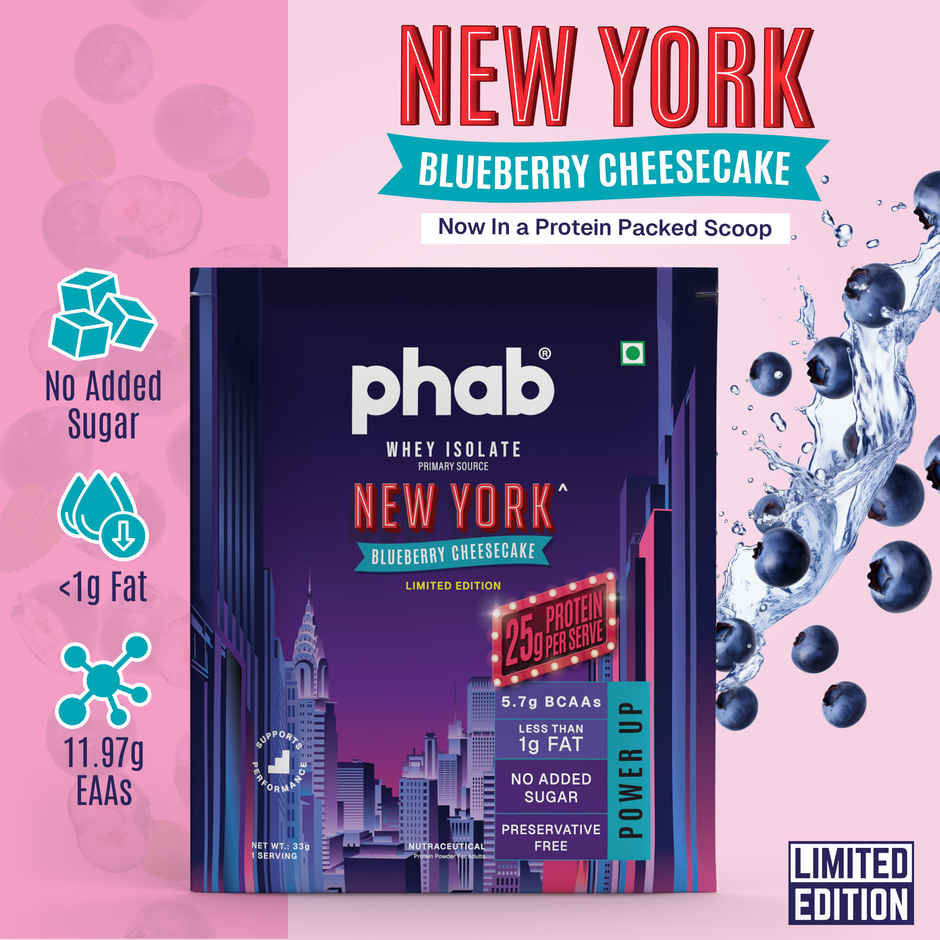 Phab Blueberry Cheescake Whey Isolate Protein Powder Pack