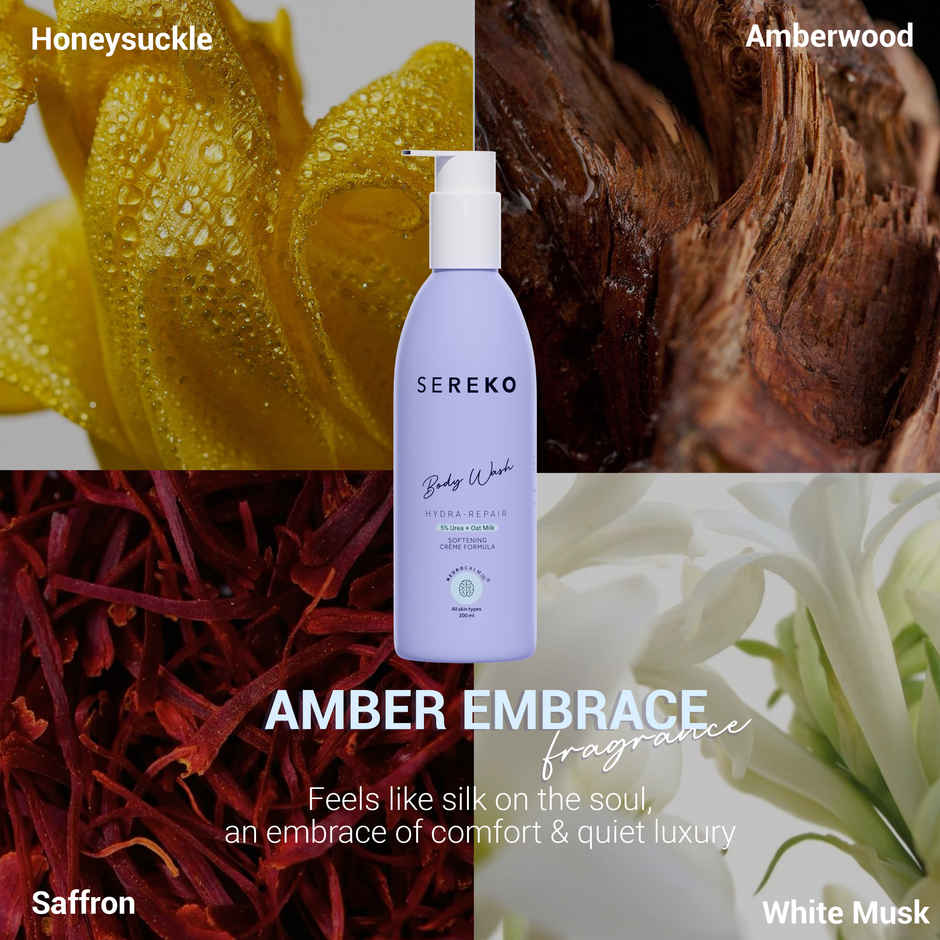 SEREKO Body Wash with Olive Oil & Oat Milk | No Acne, Moisturising, Brightening | Paraben & Sulphate Free