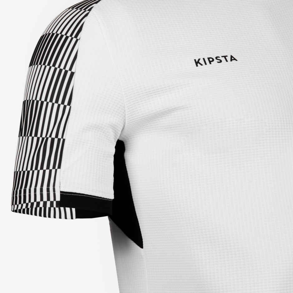 Decathlon | Kipsta Men's Football Jersey T-shirt - Black & White, S