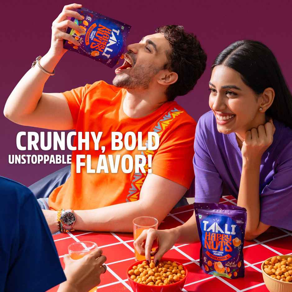 Taali Spizee Masala Coated Peanuts, Crispy, Roasted Not Fried, Happy Nuts, No Maida