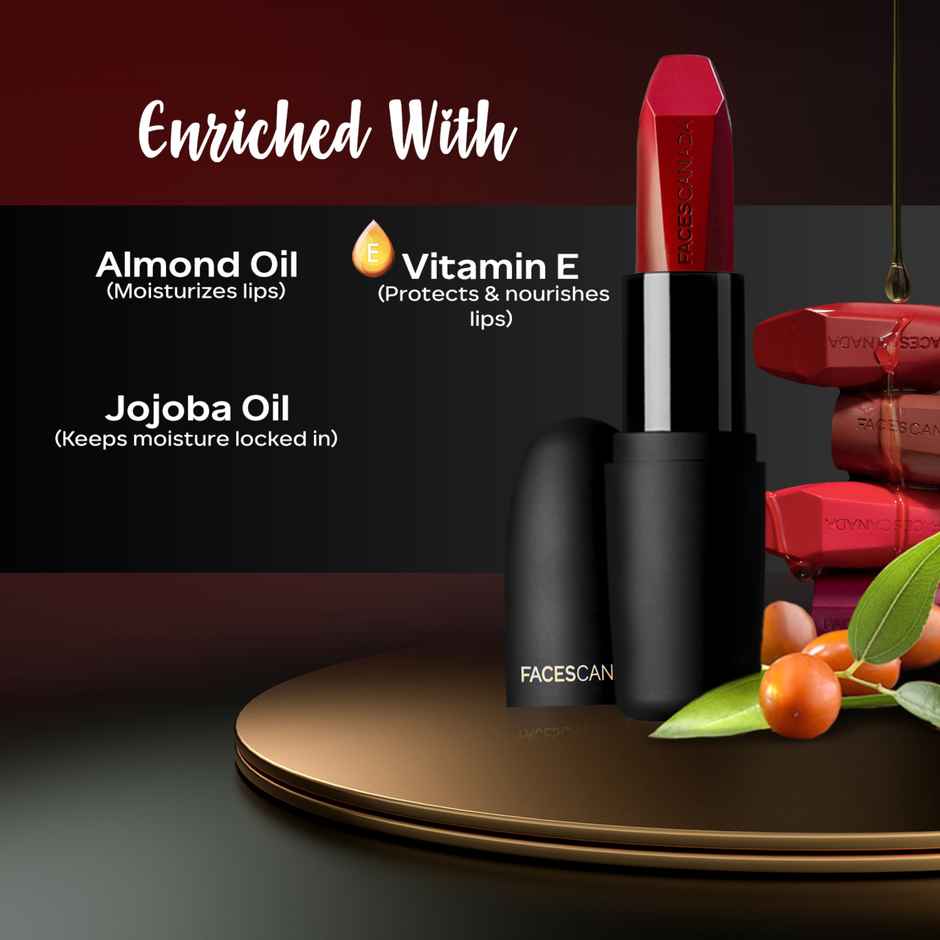 Faces Canada Weightless Matte Finish Lipstick - Wine Rouge 30 | Highly Pigmented
