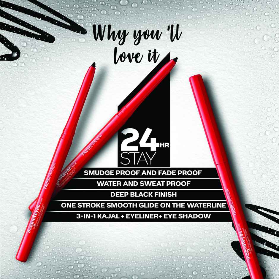 Faces Canada Magneteyes Kajal With Almond Oil - Black