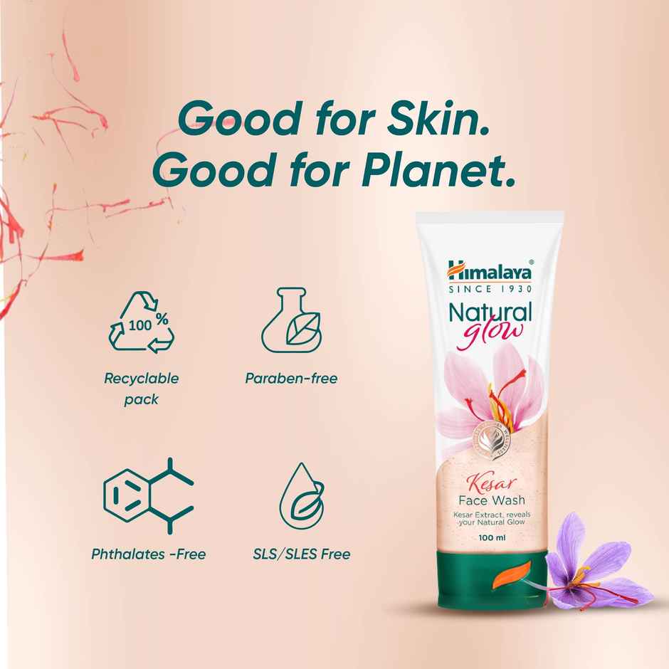Himalaya Wellness Company Natural Glow Kesar Face Wash