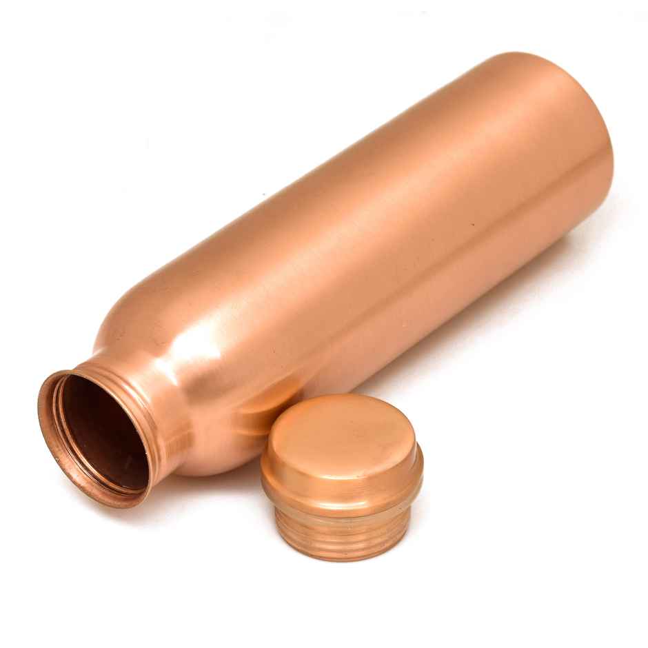 OGGN Plain Copper Water Bottle For Daily & Office Use 900 ml, Pure Copper