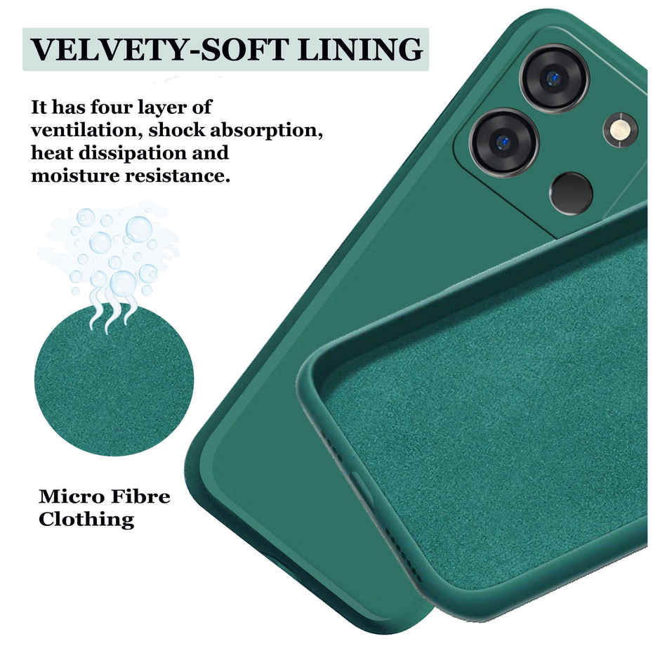 Artistque Case for Infinix Smart 7 / Infinix Smart 7 Back Cover - Plain Liquid Silicone Cover