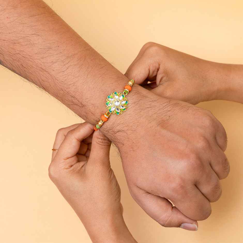Abstract Single Rakhi (Shree Rakhi) Set of 1
