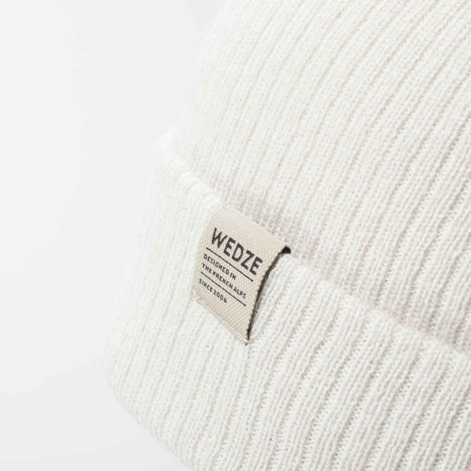 Wedze By Decathlon Unisex Warm Winter Beanie Cap | Beige - One Size