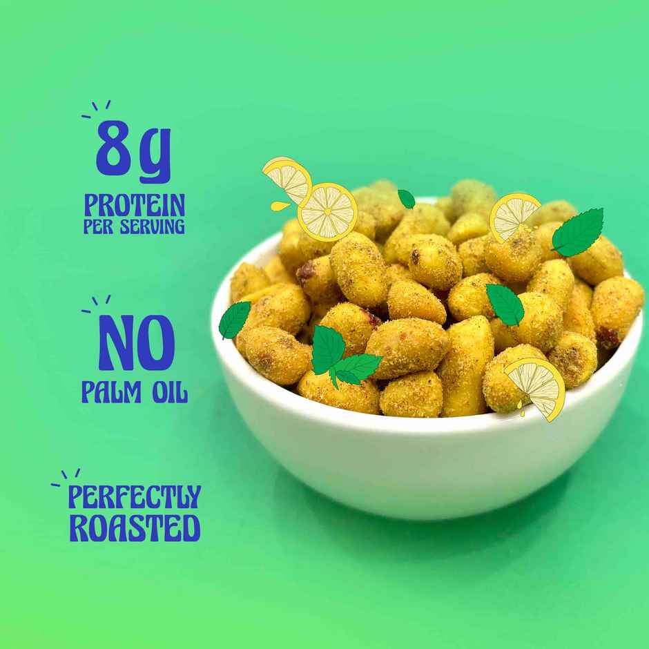 Taali Roasted Nimbu Pudina Peanuts, Premium Quality Bharuchi Nuts, Rich in Protein