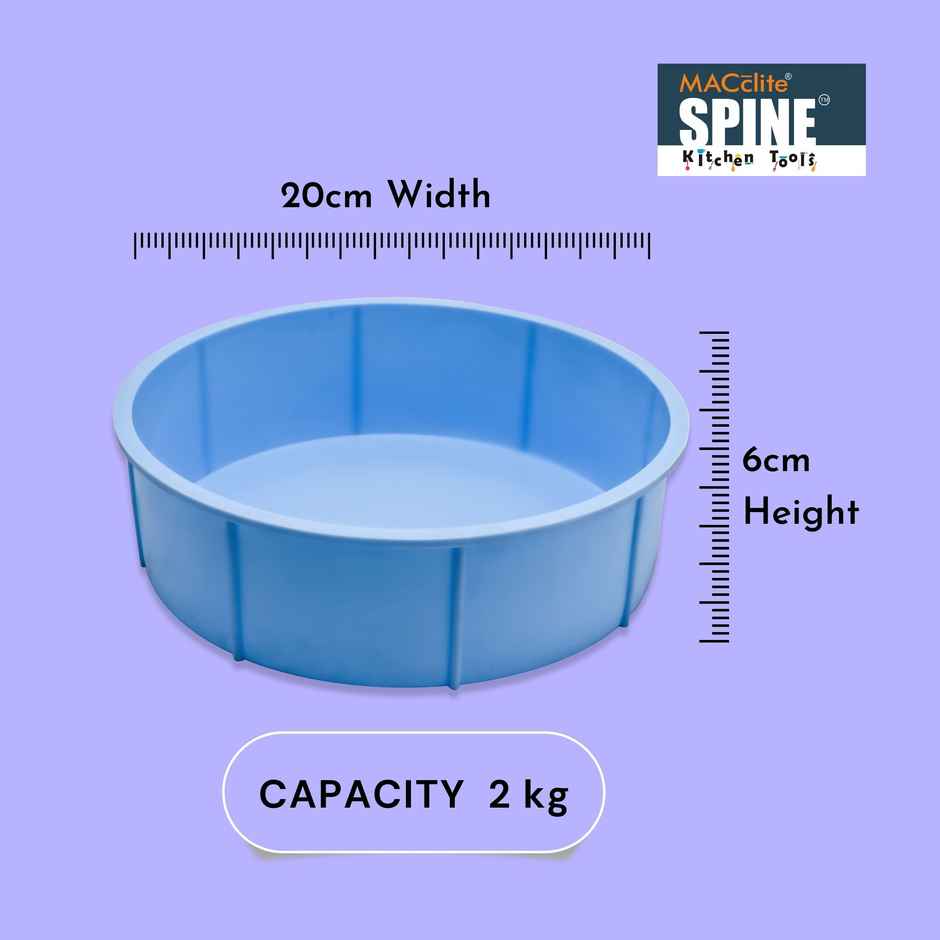 Spine Silicone Square & Round Cake Mould Combo Set of 2pc | Square 6 & Round 8 Inch Red