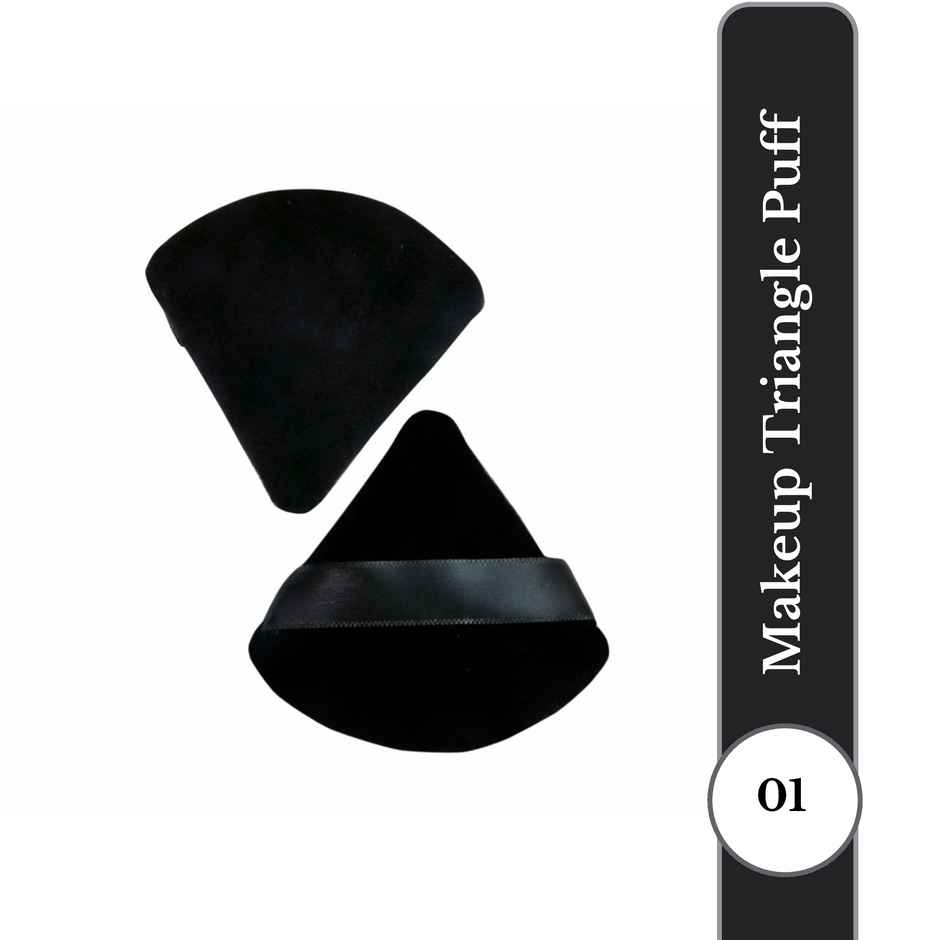 Rhe Cosmetics Triangle Pizza Powder Puff & Makeup Blender Sponge - Black