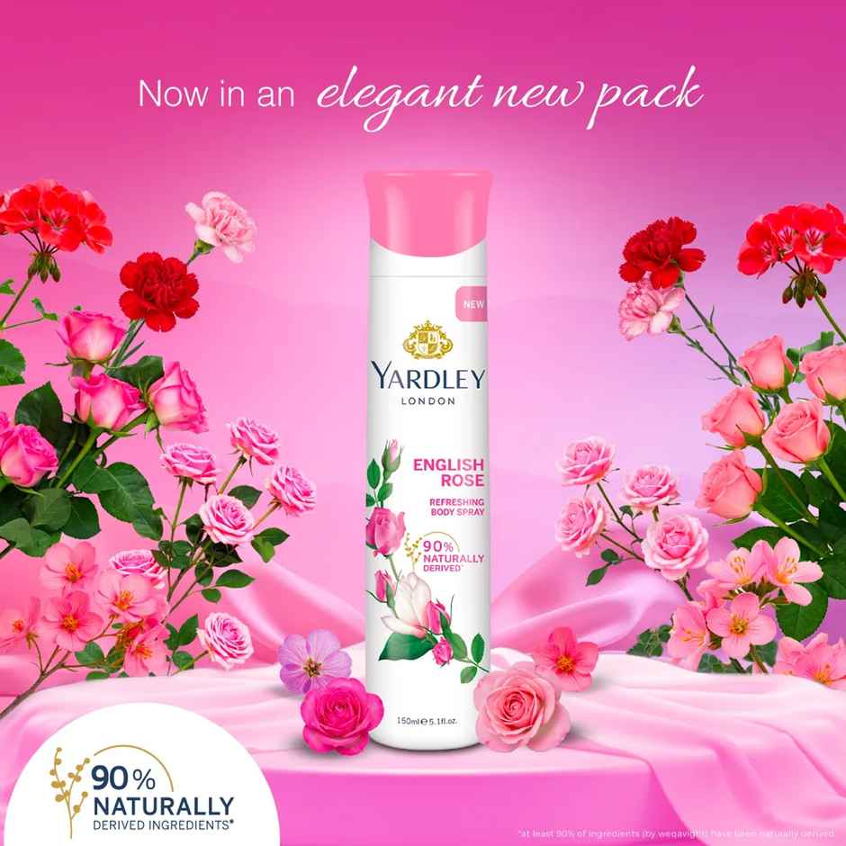 Yardley London English Rose Refreshing Deo Body Spray for Women