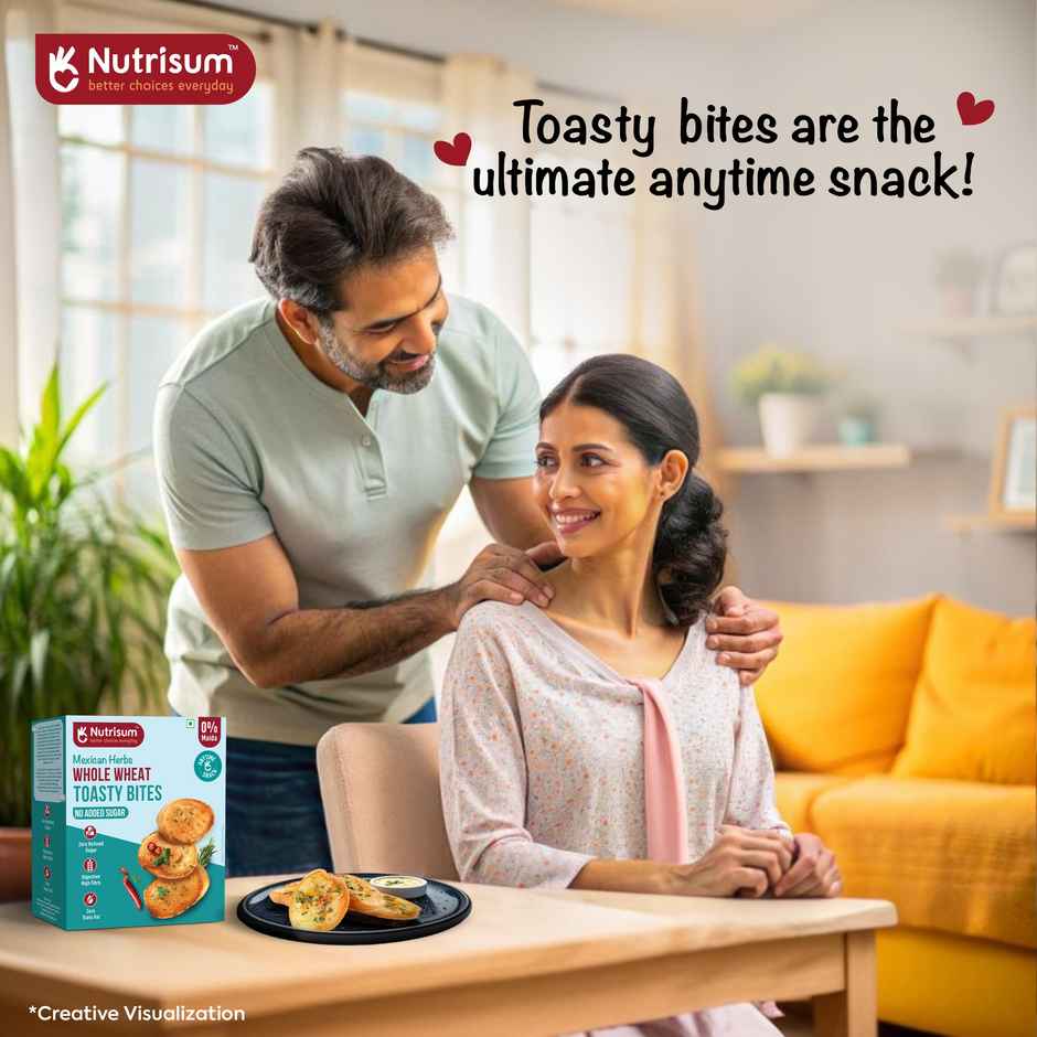 Nutrisum Whole Wheat Toasty Bites - Mexican Herbs