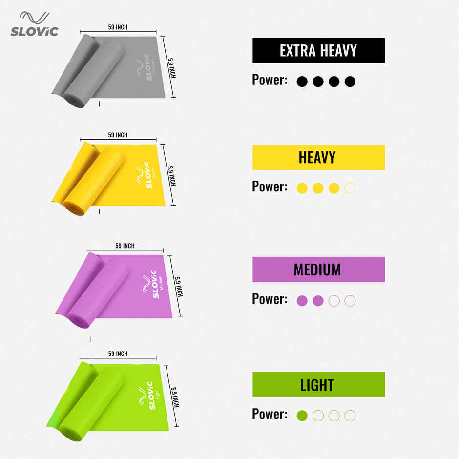 Slovic Thera Band for Physiotherapy, Stretching & Recovery Exercise - Light Purple