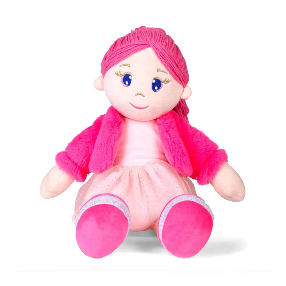 Mirada Pink Jacket Elena Doll Soft Toy - 42Cm
