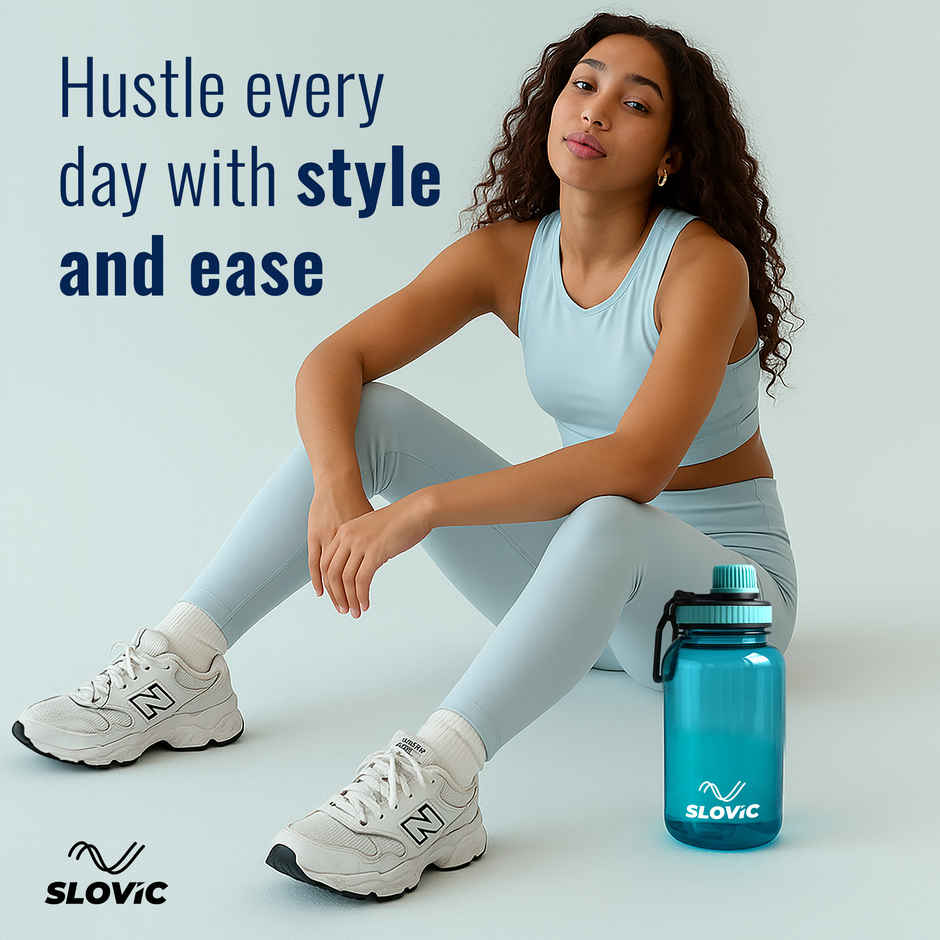 Slovic 600ml Water Bottle with Sipper Cap for Gym, Travel, Sports & Hydration-100% BPA Free