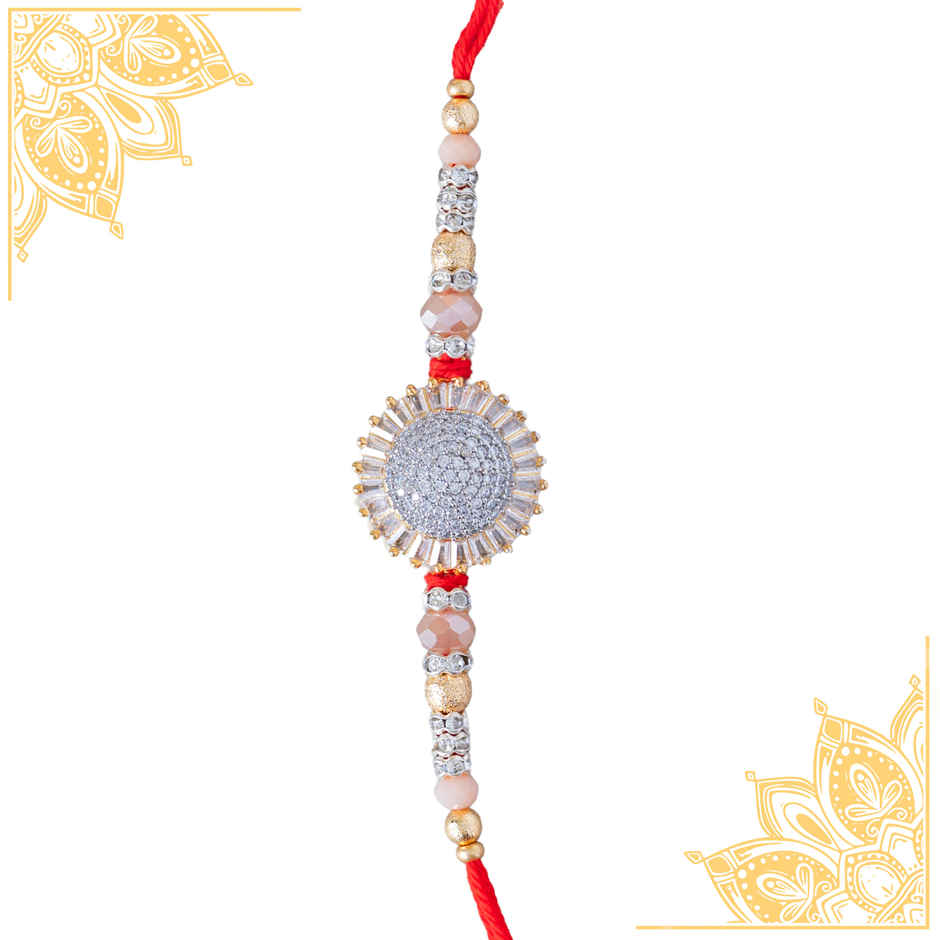 American Diamond Premium A.D. Rakhi (Avyaan Rakhi) Set of 1