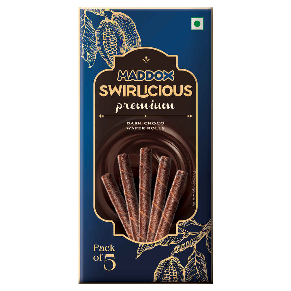 Maddox Swirlicious Premuim Dark Chocolate Wafer Roll