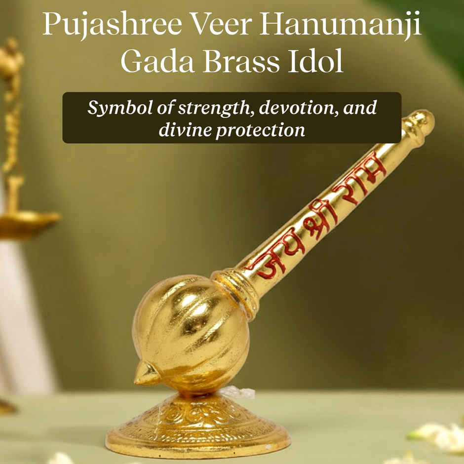 Veer Hanumanji Gada Brass Idol | Pujashree