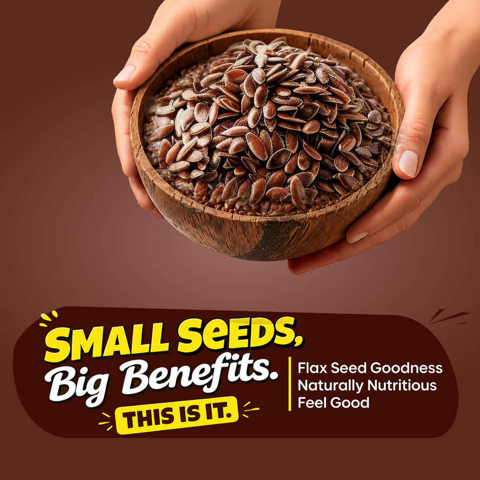 Khari Foods Premium Flax Seeds | Seeds for Eating | Source of Iron & Fibre