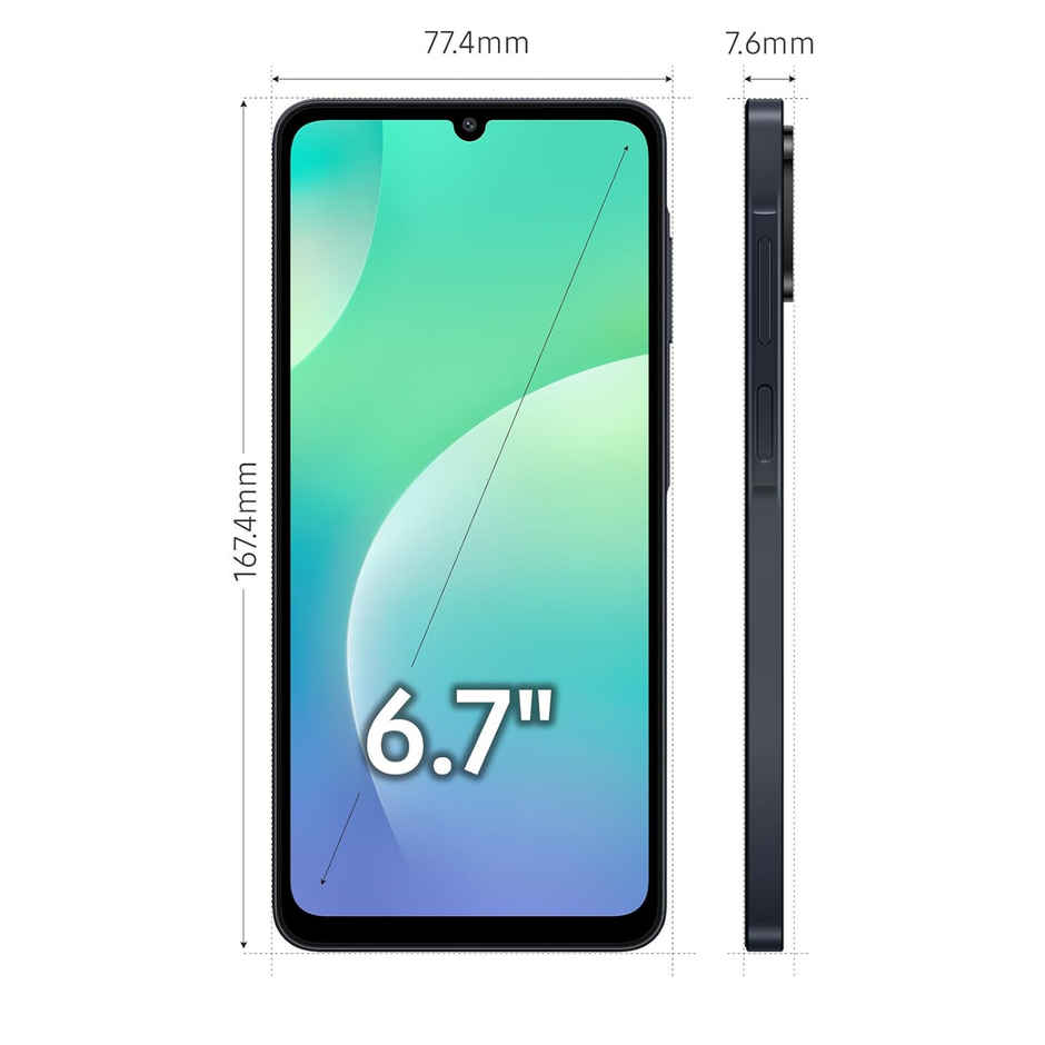 Samsung Galaxy M07 MediaTek Helio G99 | IP54 Rating | 4GB RAM, 64GB Storage | Black