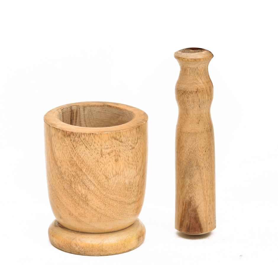 OGGN Wooden Mortar & Pestle | Okhali | 3.5 x 3.5