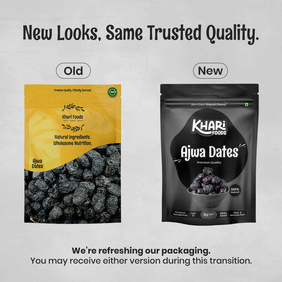 Khari Foods Premium Ajwa Dates | Minerals Rich Khajur Dry Fruit Khajoor