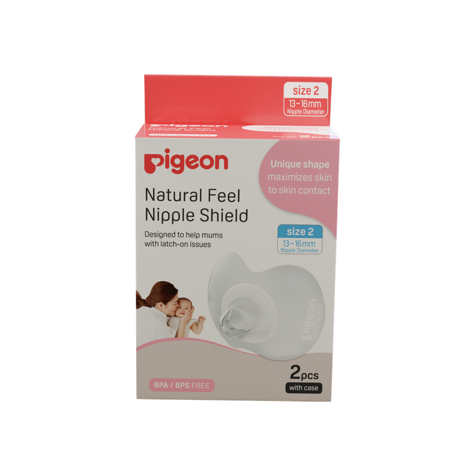 Pigeon Natural Feel Nipple Shield Size 2 With Case