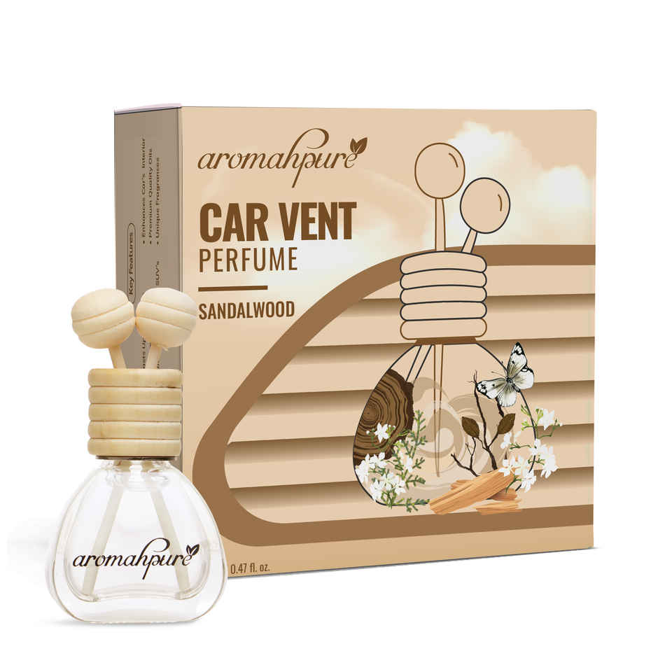 Aromahpure Car Perfume Vent Clip with Reed Stick | Sandalwood Fragrance | Last upto 30 days