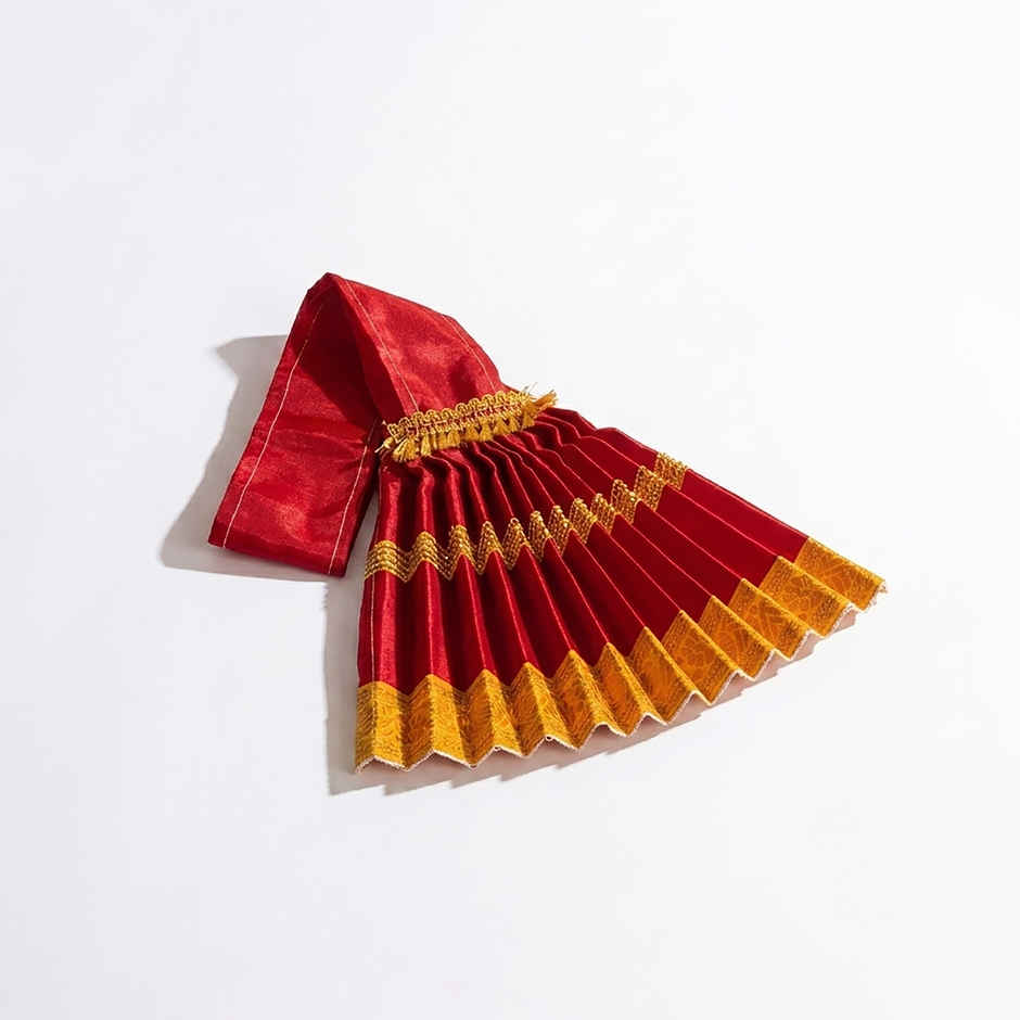 Lehenga Saree | Red | Deity Kalash Dress | Varalakshmi Pooja | Svasti