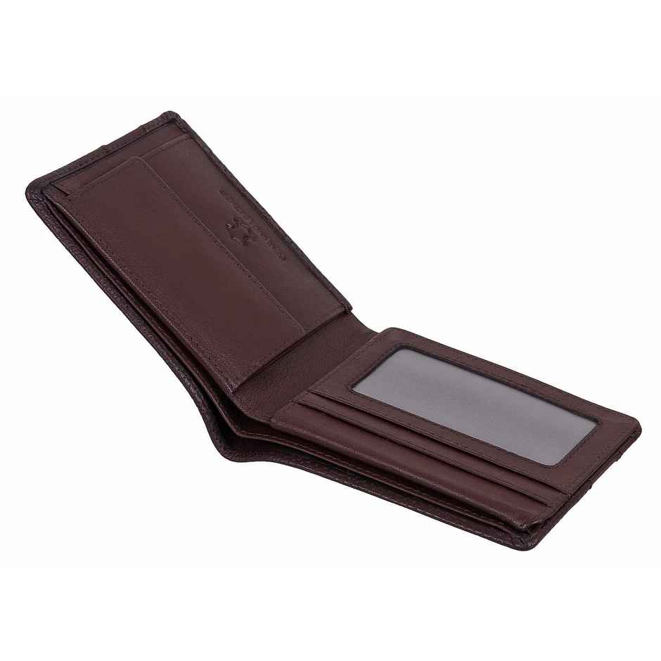 Wildhorn Men's Textured Genuine Leather Bi-Fold Wallet | Brown - Free Size