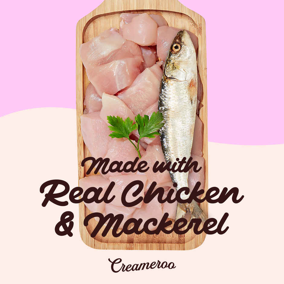 Kennel Kitchen Creameroo Cat Treats | 4 Pcs | Chicken With Mackerel Flavour