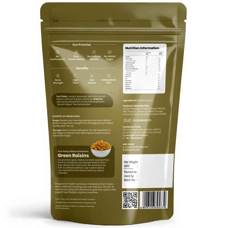 Khari Foods Green Raisins Dried
