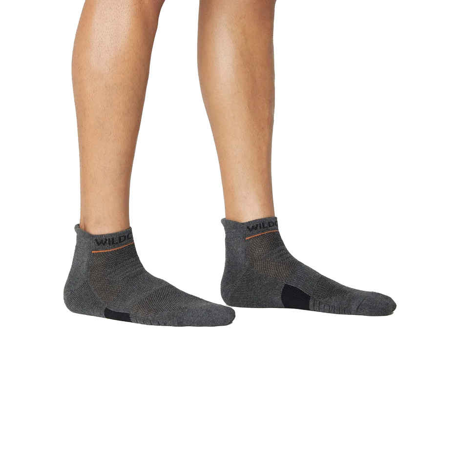 Wildcraft Men's Cotton Low Ankle Socks | Grey - Free Size